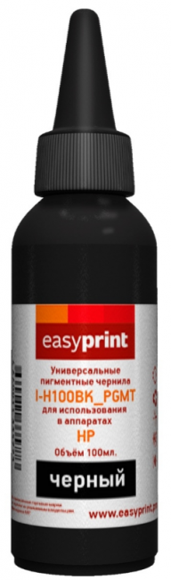 Чернила EasyPrint I-H100BK_PGMT универсальные пигментные для принтеров HP и Lexmark (100мл.) черные