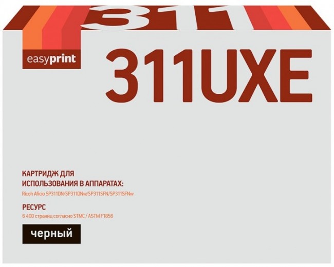 Лазерный картридж EasyPrint SP311UXE/821242 для принтеров Ricoh Aficio SP311DN, SP311DNw, SP311SFN, SP311SFNw, SP325SNw, SP325SFNw, черный, 6400 страниц