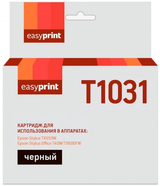 Струйный картридж EasyPrint C13T10314A10 для принтеров Epson Stylus TX550W, Office T40W, 600FW, черный, 1000 страниц