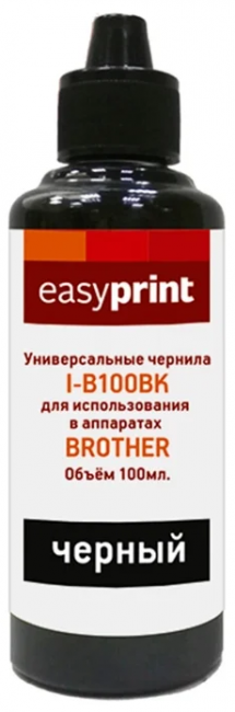 Чернила EasyPrint I-B100BK универсальные для принтеров Brother (100мл.) черные