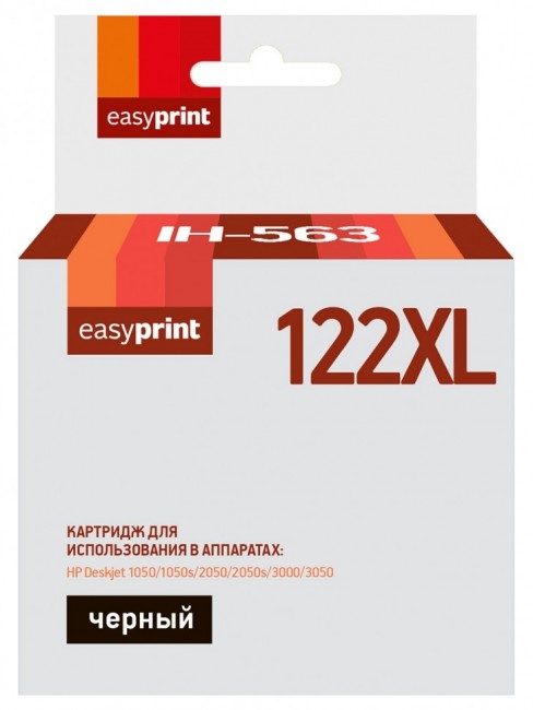 Струйный картридж EasyPrint CH563HE для принтеров HP Deskjet 1050, 1050s, 2050, 2050s, 3000, 3050,  черный, 480 страниц