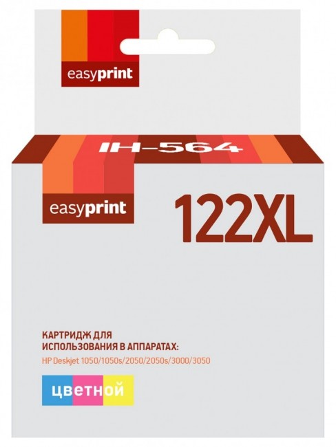 Струйный картридж EasyPrint CH564HE для принтеров HP Deskjet 1050, 1050s, 2050, 2050s, 3000, 3050,  цветной, 330 страниц
