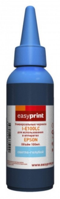 Чернила EasyPrint I-E100LC универсальные для принтеров Epson (100мл.) светло-голубые